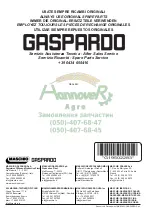 Preview for 36 page of Gaspardo MCE 12000 Use And Assembly Instructions / Spare Parts