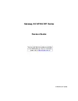 Preview for 1 page of Gateway EC14T Series Service Manual