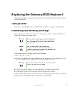 Gateway M320 Hardware Replacement Manual preview