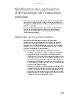 Preview for 69 page of Gateway MT6704h (French) Manual Du Matériel