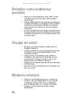 Preview for 74 page of Gateway MT6704h (French) Manual Du Matériel