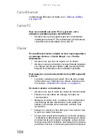 Preview for 112 page of Gateway MT6704h (French) Manual Du Matériel