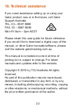 Preview for 23 page of Gator GTRAKPRO Startup Manual