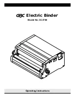 GBC CC2700 Operating Instructions Manual preview