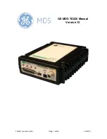 GE MDS TD220 Manual preview