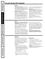 Preview for 8 page of GE 10? Single Door Manual Defrost Owner'S Manual