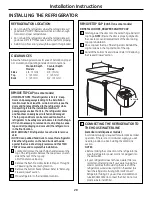 Preview for 20 page of GE 200D9366P020 Owner'S Manual And Installation Instructions