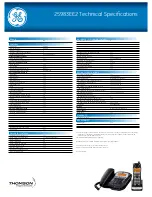 Preview for 2 page of GE 25922EE1 Specifications