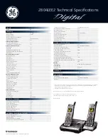 Preview for 2 page of GE 28041EE2 Specifications