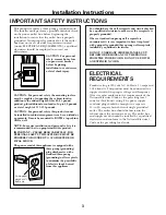 Preview for 3 page of GE Adora Series Installation Instructions Manual