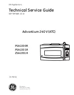 GE Advantium PSA2201R Technical Service Manual preview