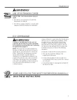 Preview for 3 page of GE AEG10 series Owner'S Manual And Installation Instructions