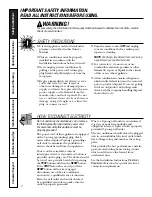 Preview for 2 page of GE AEM06LP Owner'S Manual And Installation Instructions