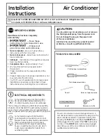 Preview for 7 page of GE AEM12AQ Owner'S Manual & Installation Instructions