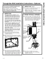 Preview for 15 page of GE AEW14 Series Owner'S Manual And Installation Instructions