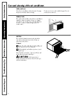 Preview for 6 page of GE AGW12 Owner'S Manual And Installation Instructions