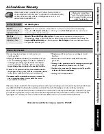 Preview for 17 page of GE AGW12 Owner'S Manual And Installation Instructions