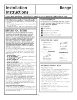 Preview for 36 page of GE Appliances JGB250 Owner'S Manual And Installation Instructions