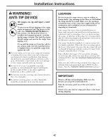 Preview for 42 page of GE Appliances Profile JGB900 Owner'S Manual & Installation Instructions