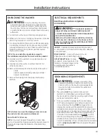 Preview for 19 page of GE Appliances Profile PFWS4605 Owner'S Manual