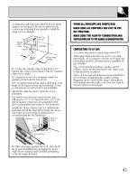 Preview for 43 page of GE Appliances XL44 JGBP24 Use And Care & Installation Manual