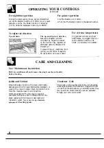 Preview for 6 page of GE ASV06 User And Care & Installaion Manual