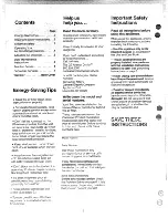 Preview for 2 page of GE AX918D Use And Care Manual