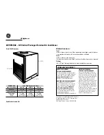 Preview for 1 page of GE AZ75E18DAC Dimensions And Installation Information