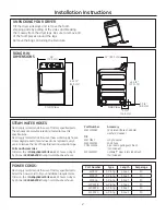 Preview for 2 page of GE CleanSpeak GTD81ESPJMC Installation Instructions Manual