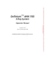 GE Definium AMX 700 Operator'S Manual preview