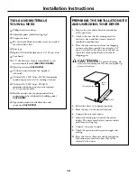 Preview for 10 page of GE DSXH43EF Owner'S Manual & Installation Instructions