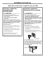 Preview for 11 page of GE DSXH43EF Owner'S Manual & Installation Instructions