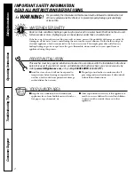 Preview for 2 page of GE EWA4500 Owner'S Manual