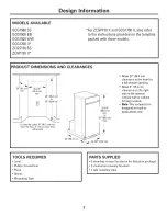 Preview for 3 page of GE GCG1500 BB Installation Manualdisposers & Compactors