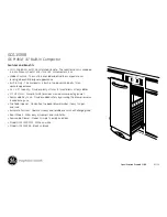 Preview for 2 page of GE GCG1500RBB Dimensions And Installation Information