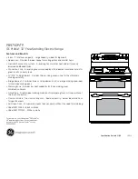 Preview for 2 page of GE GE Profile PB975DP/TP Dimensions And Installation Information