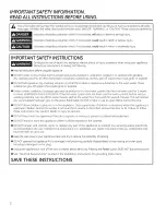 Preview for 2 page of GE GFWS1705 Owner'S Manual & Installation Instructions