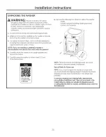 Preview for 20 page of GE GFWS1705 Owner'S Manual & Installation Instructions