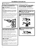 Preview for 10 page of GE GSLS1100 Owner'S Manual & Installation Instructions