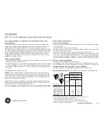 Preview for 2 page of GE GTDP220EFWW Specification Sheet