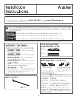 Preview for 12 page of GE GTW302BMP Owner'S Manual & Installation Instructions