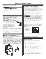 Preview for 18 page of GE GTW460 Owner'S Manual & Installation Instructions