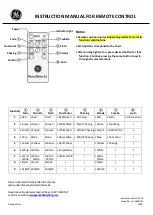 GE HC-TX10 Instruction Manual preview