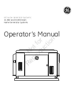 Preview for 1 page of GE HOME NERATOR SYSTEMS Operator'S Manual