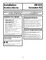 Preview for 5 page of GE IM-5SS Owner'S Manual And Installation Instructions