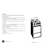 Preview for 2 page of GE JAS02SNSS - 24" Standard Clean Electric Ran Dimensions And Installation Information