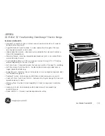 Preview for 2 page of GE JB910SLSS - ProfileTM 30" Electric Range Dimensions And Installation Information