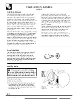 Preview for 24 page of GE JBS29GM Use And Care Manual