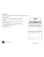 Preview for 2 page of GE JGB870DET Dimensions And Installation Information