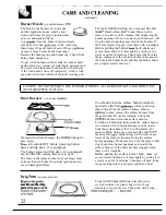 Preview for 22 page of GE JGBS02EM Use And Care & Installation Manual